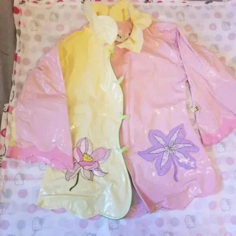 Kidorable Little Girl flower rain coat size 6